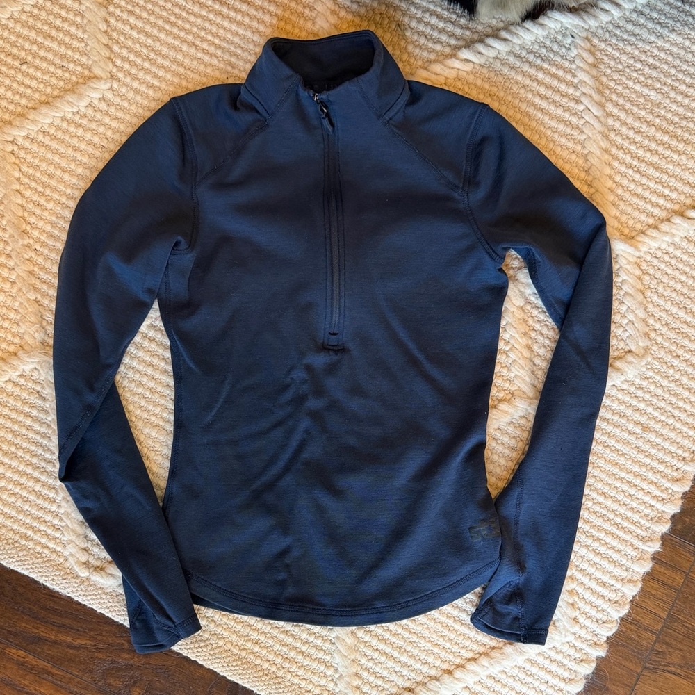 Stio Women's Long Sleeve Wool Baselayer Top - Navy